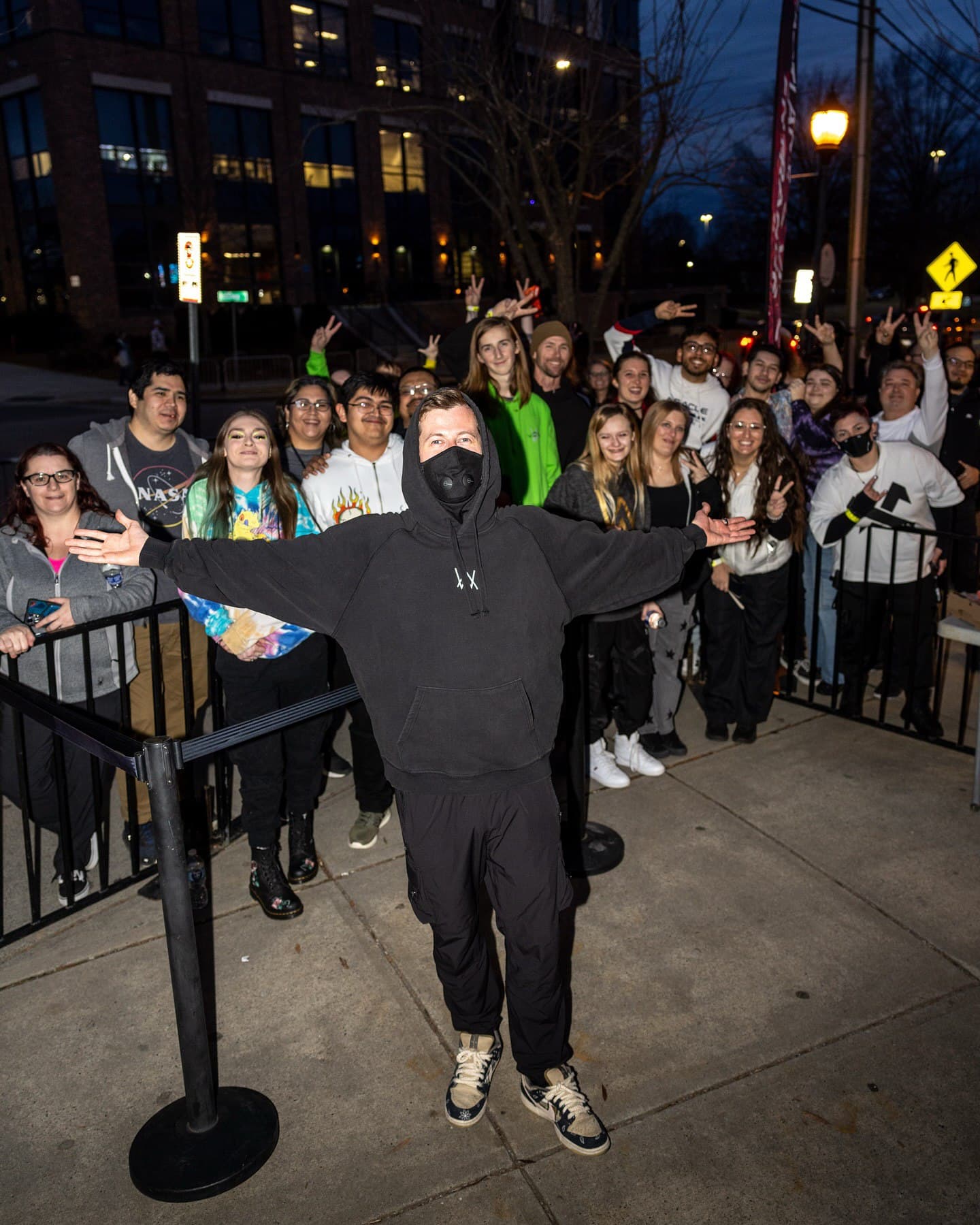 Alan with The Walkers before a Walkerworld show.
